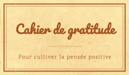 Couverture du cahier de gratitude